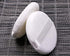 Shapenty 4PCS Soft Large Round Loose Powder Puff Pad Washable Velour Smooth Bath Body Powder Puff With Ribbon Band Handle for Women Men Face Neck Makeup (4Inch, White)