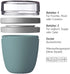 MEPAL, Lunchpot with 2 Lids, a Detachable Small Storage Container for Nuts or Fruit, Portable, BPA Free, Nordic White, 500ml+200ml|17oz + 6.7oz, 1 Count
