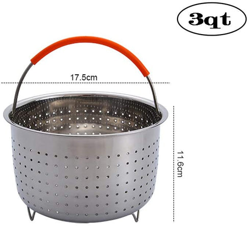 Steamer Basket for Instant Pot, Vegetable Steamer Basket Stainless Steel Steamer Basket Insert for Pots (3qt)