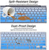Keyboard Cover for Samsung Chromebook 4 3 XE310XBA XE500C13 XE501C13 11.6/Chromebook Plus V2 12.2" XE520QAB-K01US/15.6" Chromebook 4 XE350XBA-K01US XE350XBA-K03US XE350XBA-K05US/ , Gradual Blue