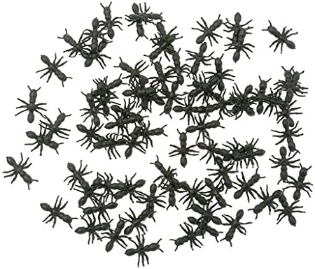 ALIMITOPIA 200pcs Fake Black Ant Realistic Imitation Bug for Halloween Prank Props (Ant,Black)