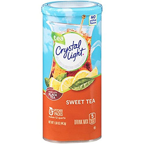 Crystal Light Sweet Tea Drink Mix (12 quart=6 packets) NEW FLAVOR (Pack of 4)