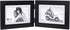 Malden Double Horizontal 4x6 Picture Frame - Wide Real Wood Molding, Real Glass - Black