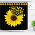 CHICTIE Sunflower Shower Curtain Hooks Rings, Yellow Flowers Decorative Shower Curtain Hooks, 12 Pcs Rustproof Shower Rings for Bathroom Set (Yellow Sunflower)