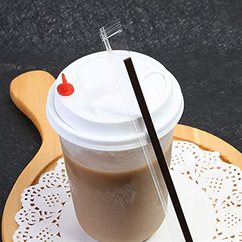 Coffee Stirrers Sticks 400 Individually Wrapped 6.7in?Disposable coffee straw stirring rod?Coffee Straw?Disposable Plastic Drink Stirrer Sticks Health and Safety Three-hole coffee straw