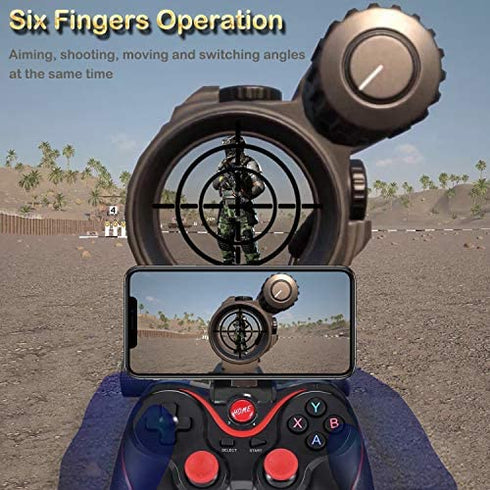 Android Gamepad Controller, Megadream Wireless Key Mapping Gamepad Joystick Perfect for Call of Duty & PUBG Mobile & More, Compatible for Samsung Galaxy HTC LG Other Phone, Not for iOS