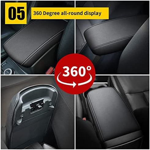 AOMSAZTO Armrest Cover for Civic Honda 2012-2015 Black Center Console Pad for Civic