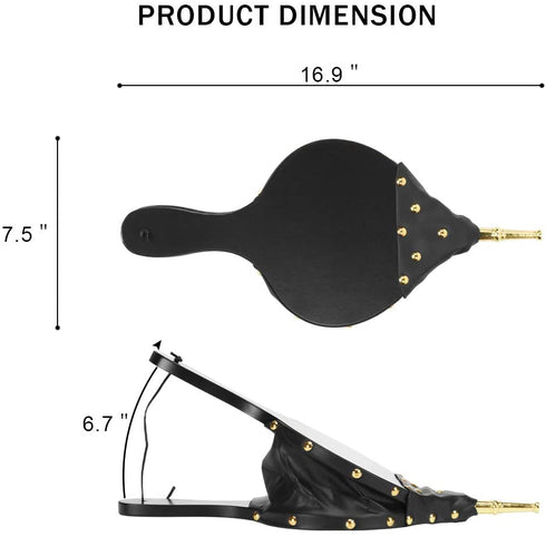 KLOLKUTTA Fireplace Bellows 17"x 7.5" Wood Air Blower for Outdoor Camping BBQ Hand Bellow Barbeque Tools Accessories with Hanging Strap Black
