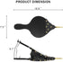 KLOLKUTTA Fireplace Bellows 17"x 7.5" Wood Air Blower for Outdoor Camping BBQ Hand Bellow Barbeque Tools Accessories with Hanging Strap Black