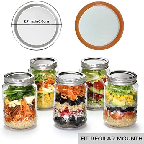 Upgrade 50Pcs Canning Lids Regular Mouth, Canning Jar Lids, Split-type Mason Jar Lids for kerr and Ball Canning Jars, BPA Free Food Grade Material Jar Lids (2.75in Lids) …