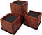 aspeike 4 Pack 3 INCH Stackable Bed and Furniture Risers, Heavy Duty Dark Wooden Printing Bed Lifts -for Adjustable Bed and Furniture Raisers Elevators for Sofas, Desks, Dorms, Tables and Chairs