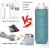 SPECIAL MADE Collapsible Water Bottles Leakproof Valve Reuseable BPA Free Silicone Foldable Travel Water Bottle for Gym Camping Hiking Travel Sports Lightweight Durable 20oz Dark Green
