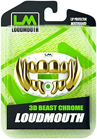 Loudmouth Football Mouth Guard | 3D Beast Chrome Adult and Youth Mouth Guard | Mouth Piece for Sports | Maximum Air Flow Mouth Guards