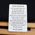 XYBAGS Engraved Wallet Inserts Gifts for Daughter from Mom, To My Daughter Engraved Card with Encouraging Quotes, Christmas Birthday Graduation Gift Ideas