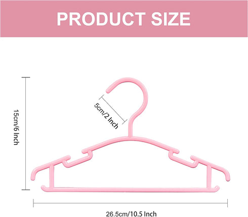 YUEANG Kids Hangers Plastic Baby Hangers for Closet€‚Infant Clothes Hangers for Toddler Junior Nursery€‚Children Hangers (Colorful, 40 PCS)