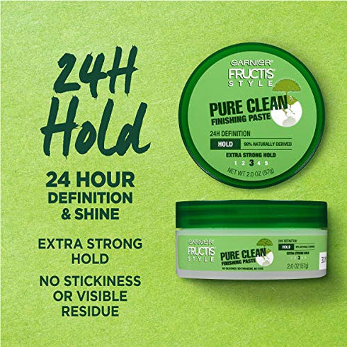 Garnier Fructis Style Pure Clean Finishing Paste for Hair, 2 Ounce Jar, (Packaging May Vary)
