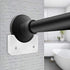 2 Pack Shower Curtain Rod Mount Holder, FEATCH Universal Acrylic 3M Adhesive Wall Mount Holder for Shower Curtain Rod (Shower Curtain Rod Not Included) (White)