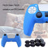 PS5 Controller Skin,Hikfly Silicone Cover for PS5 Grips Playstation 5 Controller Cover Protector Sleeve Kits Video Games with FPS Pro Thumb Grips Caps(Blue)