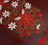 Simhomsen Small Short Christmas Holiday Poinsettia Doliy Table Runners Dresser Scarves 13 × 36 Inch