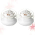 DOITOOL 2 Pcs Qtips Holder Canisters Lotus Flower Shaped Cotton Swab Holder Cotton Bud Toothpick Dispenser with Lid for Home Kitchen