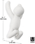 Umbra Buddy Decorative Wall Mounted Hooks for Hanging Coats, Scarves, Bags, Purses, Backpacks, Towels and More, Set of 3, White, 3 Count