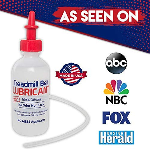 Treadmill Belt Lubricant | 100% Silicone | USA Made | No Odor & No Propellants | Applicator Tube for Full Belt Width Lubrication at a Controlled Flow-So Easy