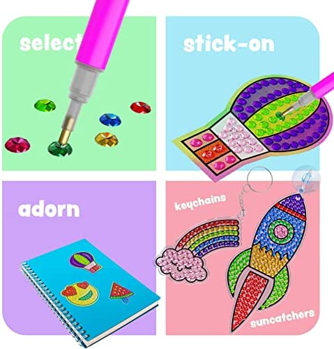 Gem Art, Kids Diamond Painting Kit - Big 5D Gems - Arts and Crafts for Kids, Girls and Boys Ages 6-12 - Gem Painting Kits - Best Tween Gift Ideas for Girls Crafts Age 4, 5, 6, 7, 8, 9, 10-12, 6-8