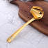 Sauce Ladle, BuyGo Gold Drizzle Spoon with Spout Gravy Soup Ladle, Stainless Steel Kitchen Utensil, Mirror Polish & Dishwasher Safe, 8.67 Inch
