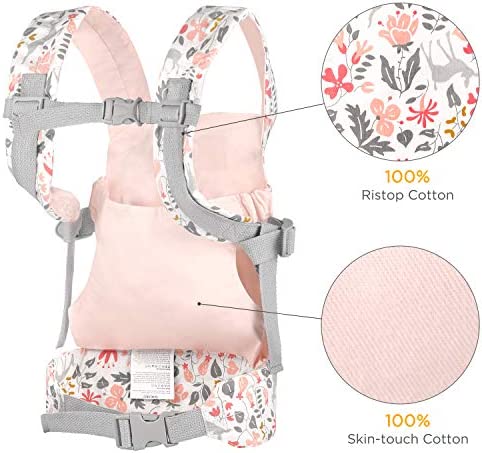 GAGAKU Baby Doll Carrier Front and Back Stuffed Animal Carriers for Little Girls - Pink
