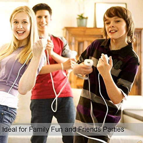 2 Pack Wii Nunchucks Controller, kiwitatá Nunchuk Replacement Video Game Pad Joystick for Wii Wii U Remote Console White