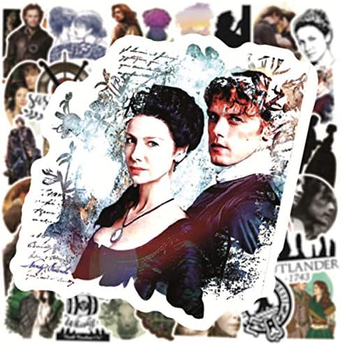 50pcs TV Drama Theme Vinyls Stickers Laptop Sticker Waterproof Stickers Luggage Skateboard Water Bottle Stickers Decal Bicycle Bumper Snowboard Decorate Gift for Kid?Outlander?