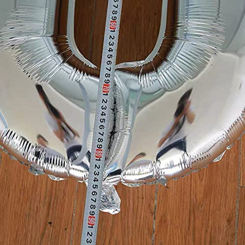 Silver 40 Number Balloons Big Giant Jumbo Large Number 40 Foil Mylar Balloons for Women Men 40th Birthday Party Supplies 40 Anniversary Events Decoration