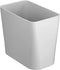 mDesign Small Plastic Wastebasket, Trashcan Container Waste Bin for Bathroom, Bedroom, Kitchen, Home Office, Laundry Room - Holds Trash, Garbage, Recycle - Gray