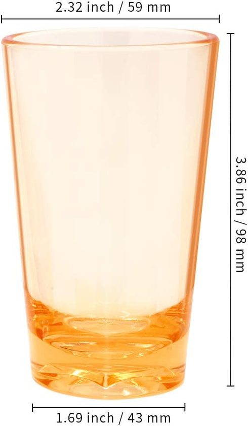EggFoil Unbreakable Drinking Glasses, 5 Oz Plastic Tumblers Cups set of 6 in 3 Assorted Colors