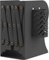 MSDADA Adjustable Bookends, Book Ends for Heavy Books, Expandable Book Organizer with Pen Holder for Desk, Shelf, Office, for 6 7 8 9-15 Boys and Girls, Extends up to 19 inches (Black)