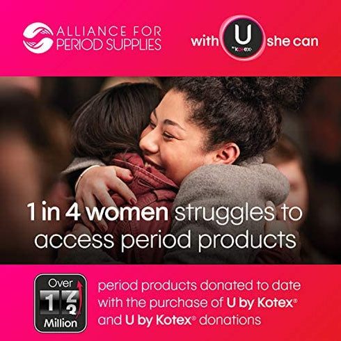U by Kotex Security Tampons, Regular Absorbency, Unscented, 32 Count (Packaging May Vary)