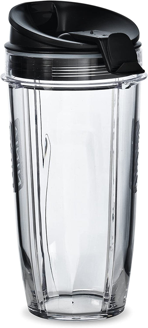 Nutri Ninja 24-Ounce BPA-Free Tritan Cup with Spout Lid for Nutri Ninja Blenders (XSK2424), 2-Pack