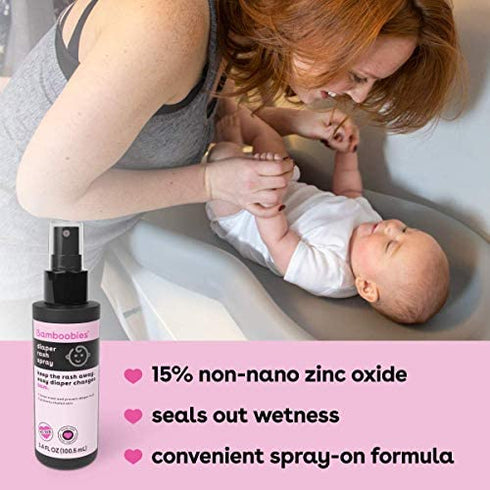 Bamboobies Baby's Diaper Spray, Comfort and Protect Your Baby's Bottom, Made with Natural Ingredients, 3.4 Oz Spray Bottle, Made in the USA