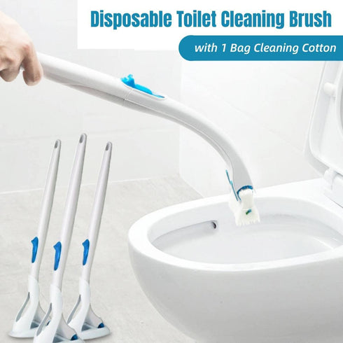 Strnek Disposable Toilet Cleaning Brush Washable Toilet Brush Toilet Pure Cotton Replaceable Concentrated Detergent Head for Home Bathroom