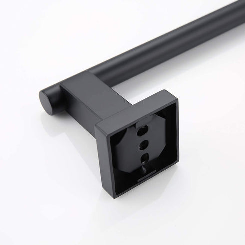 Miyili Matte Black 12-Inch Towel Bar SUS 304 Stainless Steel Hand Towel Holder for Bathroom or Kitchen Wall Mount, A02B30A