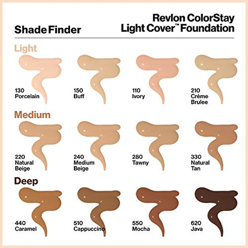 Revlon ColorStay Light Cover Liquid Foundation, Hydrating Longwear Weightless Makeup with SPF 35, Light-Medium Coverage for Blemish, Dark Spots & Uneven Skin Texture, 240 Medium Beige, 1 fl. oz.