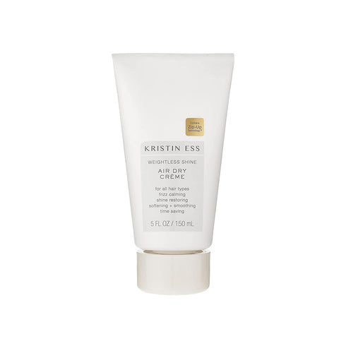Kristin Ess Hair Weightless Shine Air Dry Creme - Adds Texture + Shine, Calms Frizz, Softens + Smooths Hair, Vegan, Color + Keratin Safe, 5 fl oz