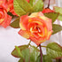 230cm/ 91in Silk Rose Wedding Decorations Ivy Vine 2pcs Artificial Flowers Arch Decor with Green Leaves Hanging Wall Garland (Orange)
