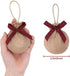 Ivenf Christmas Tree Decorations, 12pcs Buffalo Plaid Burlap Farmhouse Christmas Ornaments, Red Black Country Xmas Decor Indoor, Cute Rustic Xmas Ball for Home Office Family Holiday Party, Unbreakable
