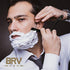 BRV MEN Professional GERMAN Steel Straight Edge Barber Razor - 100 Lord Platinum Single Edge Razor Blades - 100% German Stainless Steel Shavette - Shaving Knife For Men and Women - Black