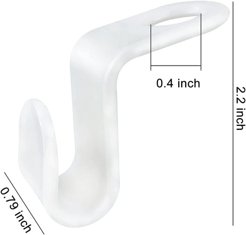 Andiker 40Pcs Clothes Hanger Connector Hooks, Plastic Mini Closet Hanger Organizer, Space Saving Cascading Connection Hooks for Clothes Hangers, White