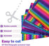 Holographic Rainbow Adhesive Vinyl Roll 6 Sheets 12" x 10" Metallic Glitter Permanent Craft Vinyl Sheets Strips Adhesive Printed Vinyl for DIY Gifts Signs Crafts Easy to Cut & Weed