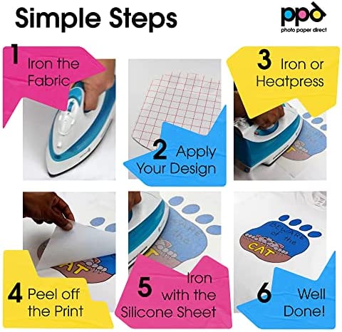 PPD Silicon Papers for T Shirt Transfer Iron or Heat Press - 10 Sheets PPD-102