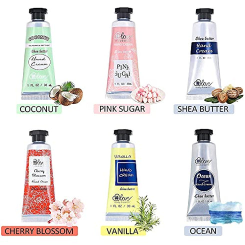 BODY & EARTH # LOVE Hand Lotion Set, Hand Cream for Women, Lotion Gift Set, Pack of 6 Hand Cream Gift Sets, Holiday Gift for Mother's Day Valentine's Day Christmas