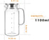 Seal Glass Pitcher With Lid - Great for Homemade Juice & Cold Tea or for Glass Milk Bottles (Large)